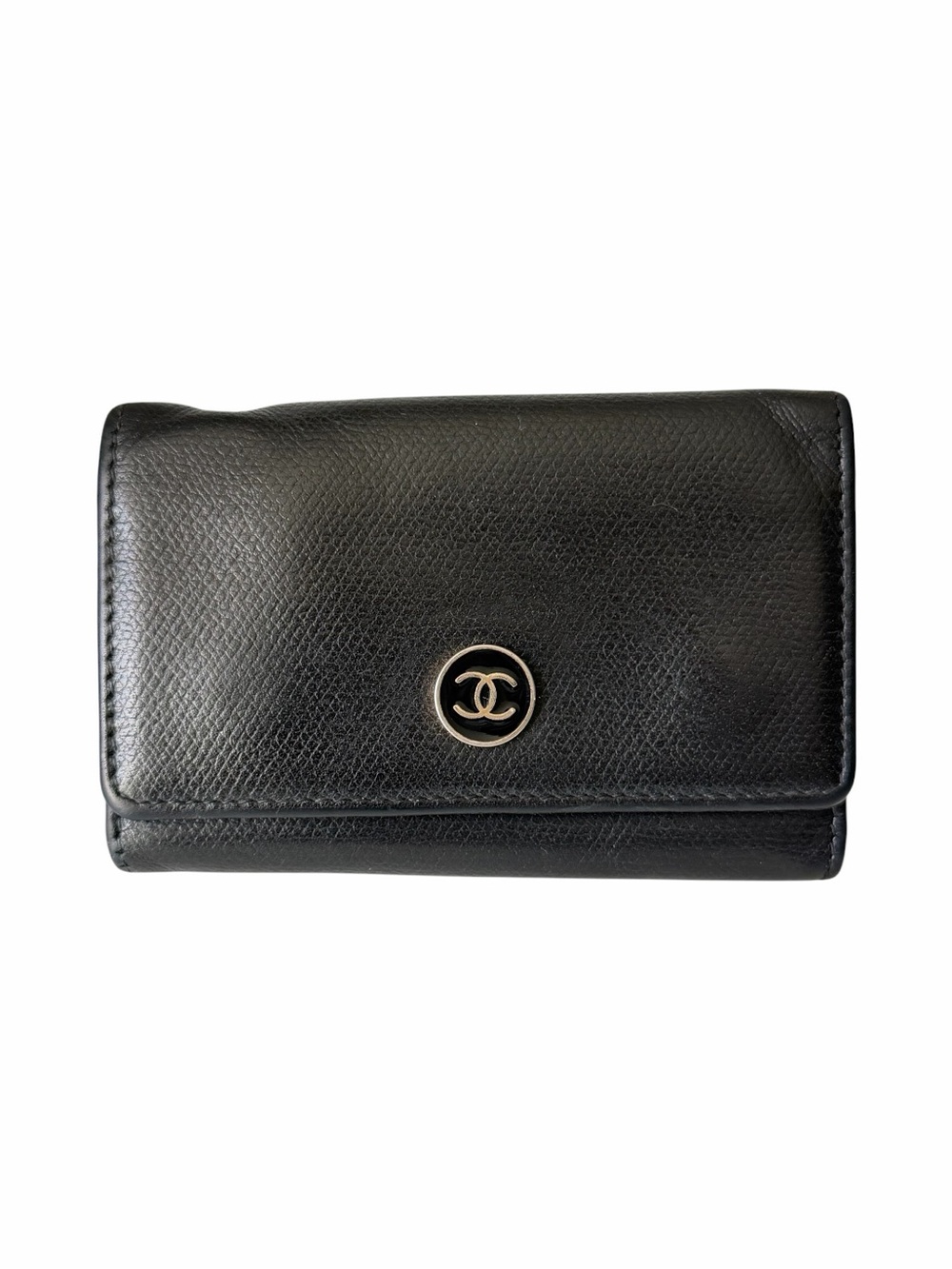 Chanel Key Holder with Gold CC Logo Snap Closure - Black 9 Series